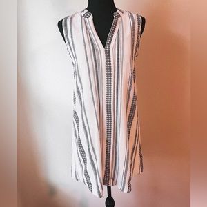 White dress with Black stripes